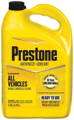 Prestone 1 Gallon Yellow 50/50 Antifreeze/Coolant - Image 1