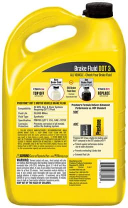 Prestone 1 Gallon DOT 3 Brake Fluid - Image 2