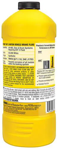 Prestone 32 Ounce DOT 3 Brake Fluid - Image 2