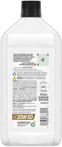 Castrol GTX Conventional Motor Oil 20W-50 1 Quart - Image 2