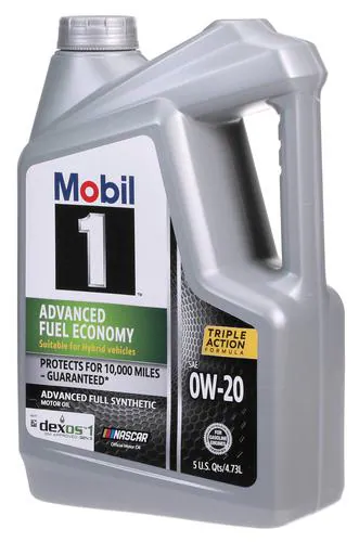 Mobil 1 Advanced Fuel Economy Full Synthetic Motor Oil 0W-20 5 Quart