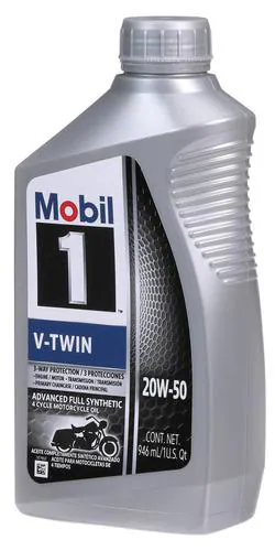 Mobil 1 V-Twin Full Synthetic Motor Oil 20W-50 1 Quart