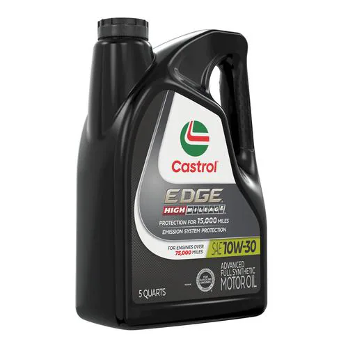 Castrol Edge High Mileage Full Synthetic 10W-30 Motor Oil 5 Quart