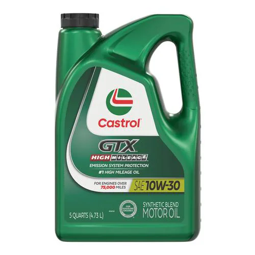 Castrol GTX High Mileage Synthetic Blend 10W-30 Motor Oil 5 Quart