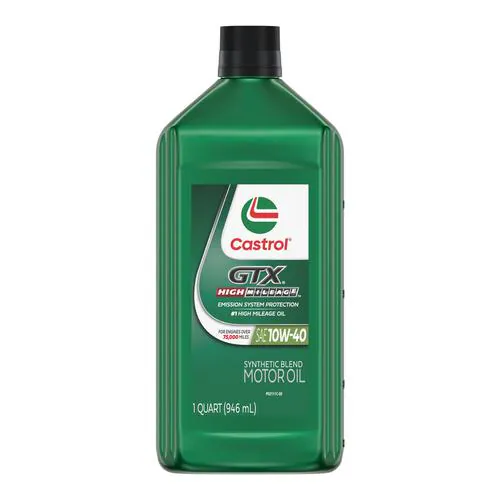 Castrol GTX High Mileage Synthetic Blend Motor Oil 10W-40 1 Quart