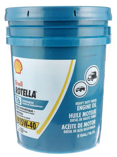 Shell Rotella T6 Full Synthetic Full Synthetic Diesel Motor Oil 15W-40 5 Gallon